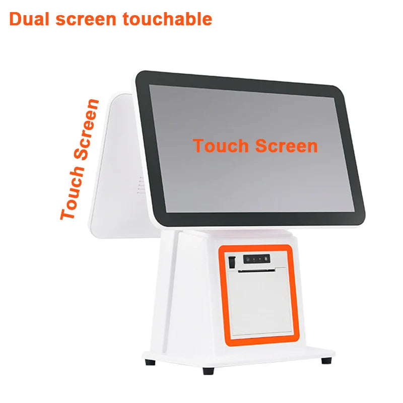 ordering machine15.6 inch Single Dual Touch Screen Cash Register POS Terminal Ordering All-In-One Machine for Catering Retail Store Supermarket
