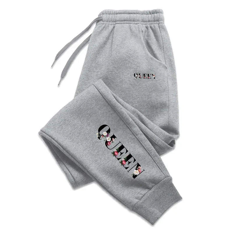 women sportswear  women sweatpants(tracksuit) Trousers QUEEN Letter Printing Street Sweatpants Daily Casual Simplicity Versatile Harajuku Sport Jogging Pants