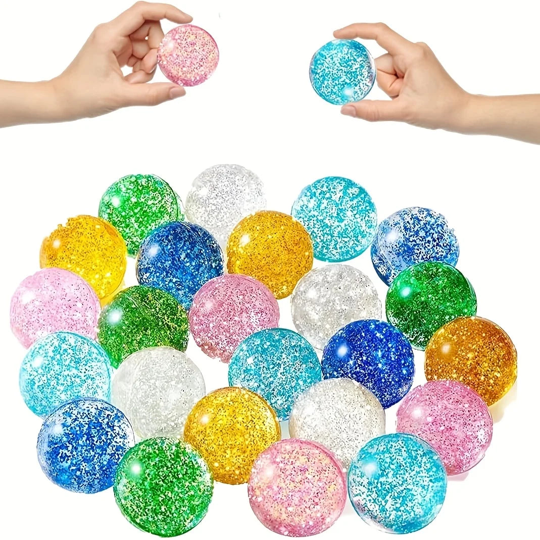 30 Glow-in-the-Dark Bouncing Balls Party favors Easter egg hunt decorations glow party supplies Thanksgiving/Christmas gifts
