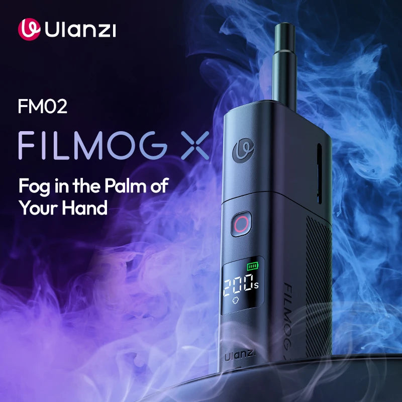 VIDEO INTERFACE SAMPLE MATERIAL:METAL USE:VIDEO INPUT Ulanzi FM02 FILMOG X 30W Portable Smoke Machine Real-time Dispaly Type-C Charging for Photography Video Filming Stage Effect