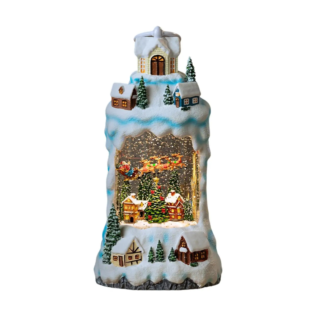 RESIN SNOW GLOBE Christmas Village Snow Globe Resin Image Xmas Decor for Office Home Bedroom