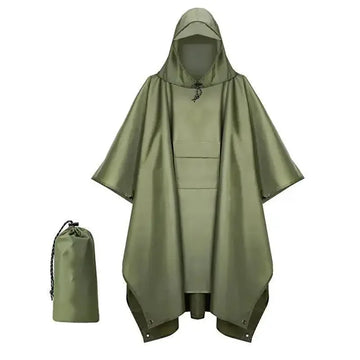 100% polyester rainjacket 3-in-1 Men's&Women's Printed Raincoat - Durable Zipper Design for Cycling/Hiking/Travel, Silver Polyester All-Weather Protect